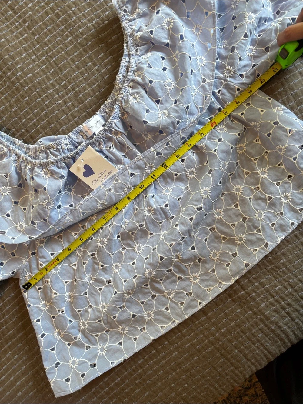 NWT Boutique Mommy and Me Matching Blue Eyelet Set Adult M 3T 4T